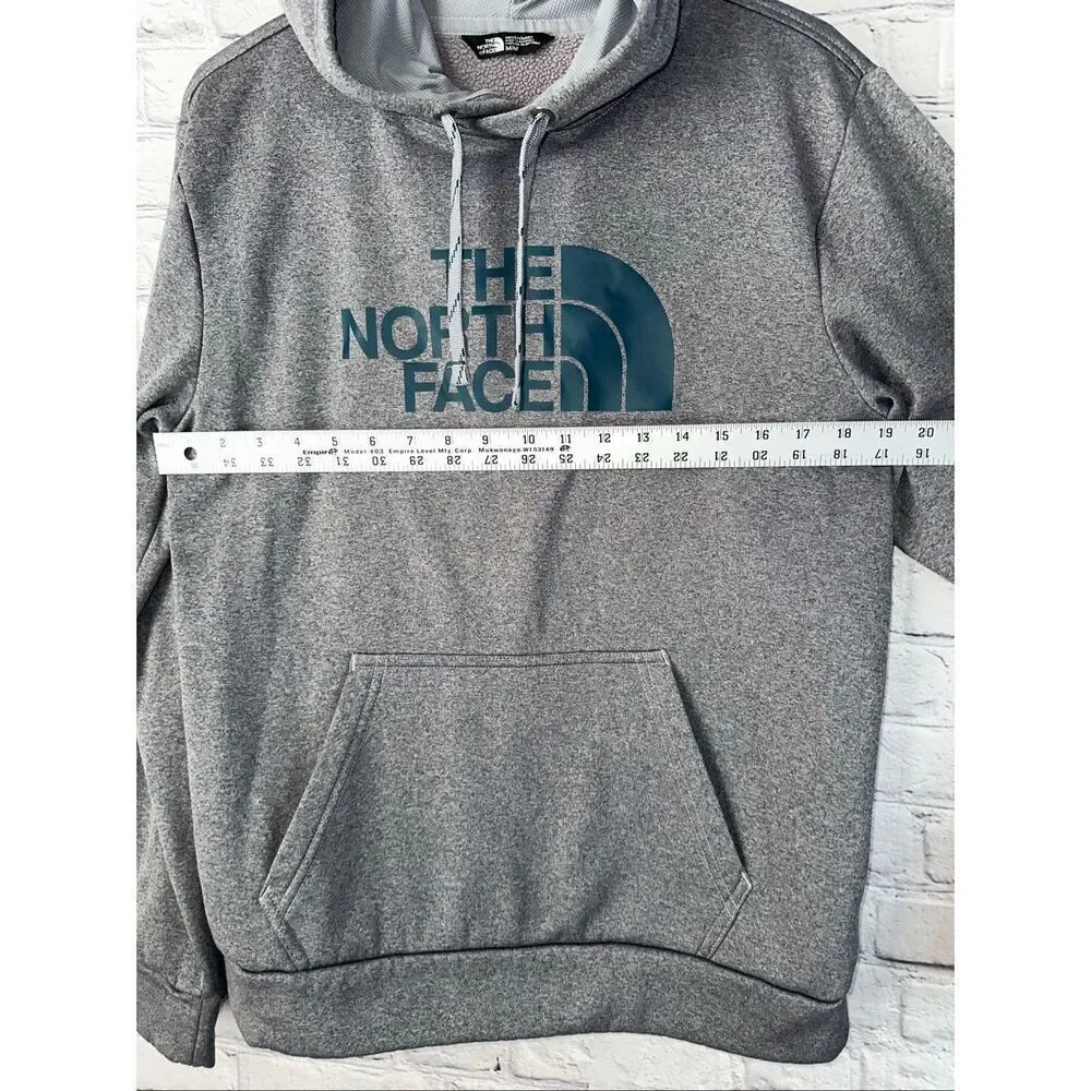 The North Face Half Dome Pullover Hoodie Men’s Medium Gray Teal Logo